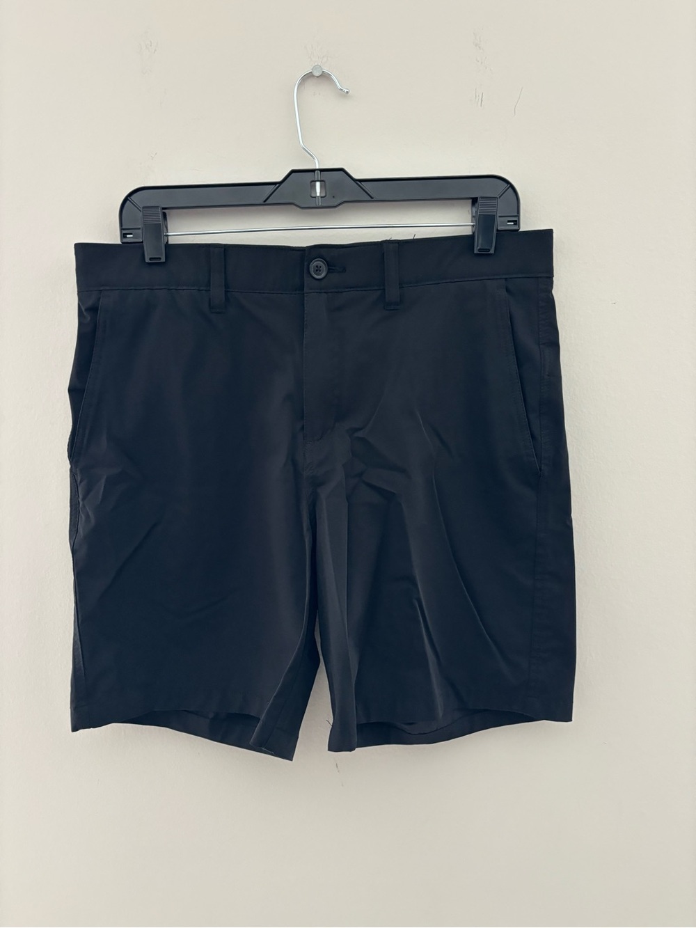 Rorie Whelan Men's Black Flat Front Golf Shorts Performance Casual Shorts